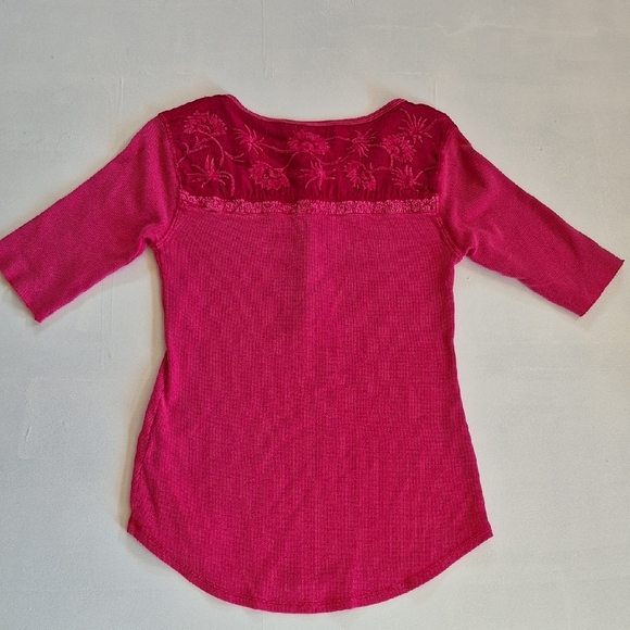 Lucky Brand Reddish Pink Knit With Embroidery - Picture 5 of 6